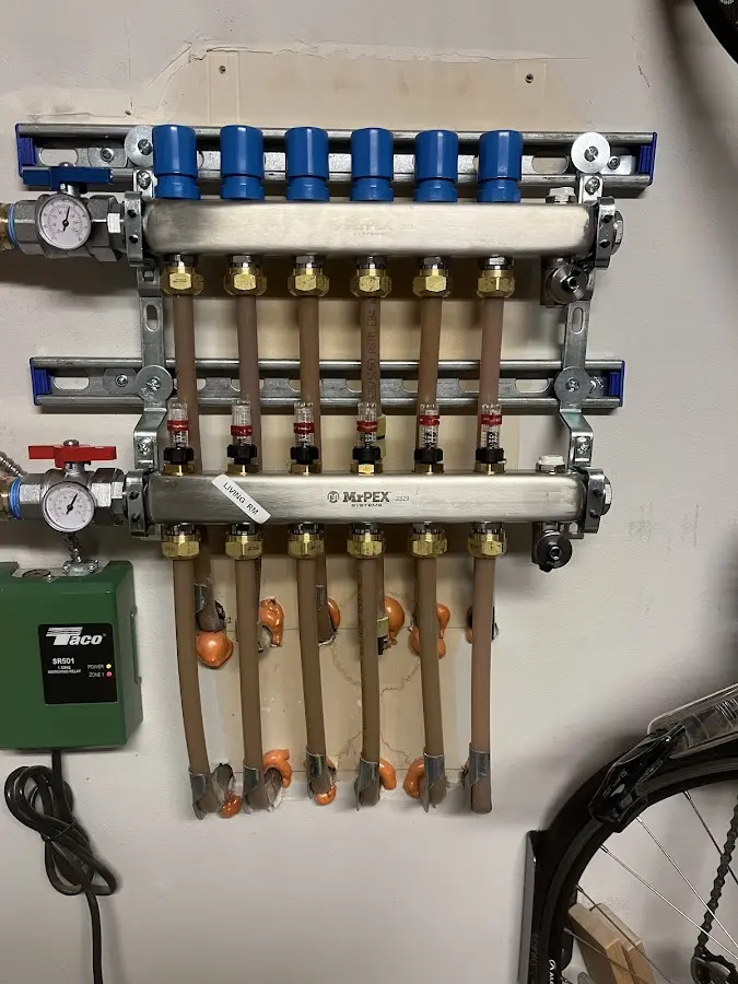 Plumber performing Gas Line Installation at a residential property in Bridge City